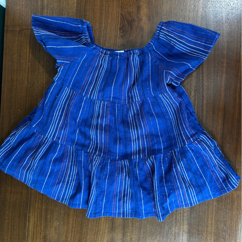 Blue Striped Toddler Blouse